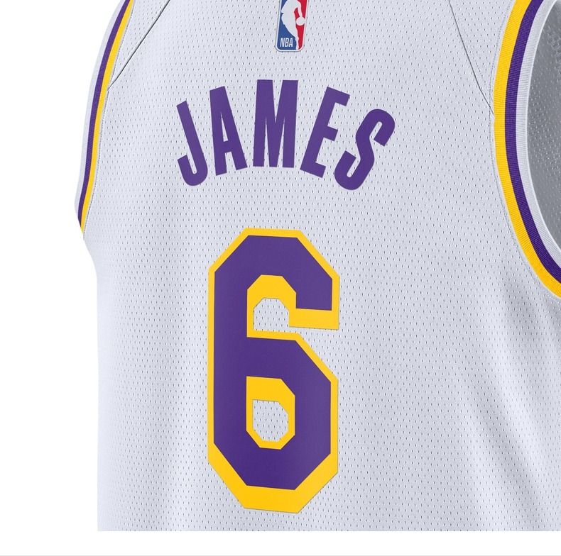 Nike NBA Jersey Lebron James LA Lakers Trikot Swingman Authentic weiß  CW3595-101
