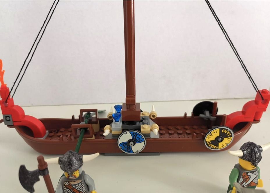 Lego Vikings 7016 Viking Boat against Wyvern Dragon, & Toys, Toys & Games on Carousell