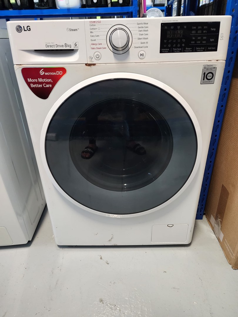 LG FC1408S4W 8KG FRONT LOAD WASHER TV Home Appliances Washing