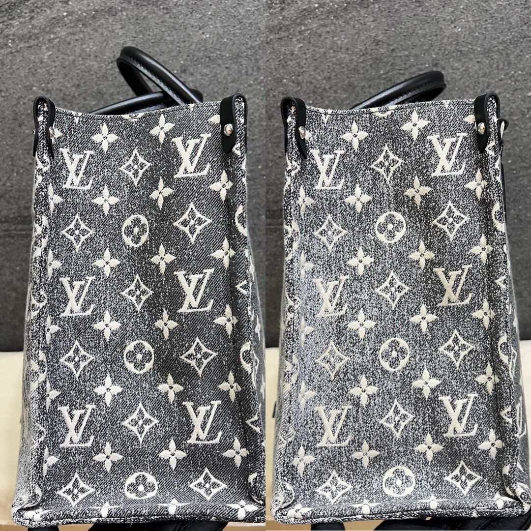 Louis Vuitton On-the-go MM Monogram Grey Jacquard Denim Bag, Luxury, Bags &  Wallets on Carousell