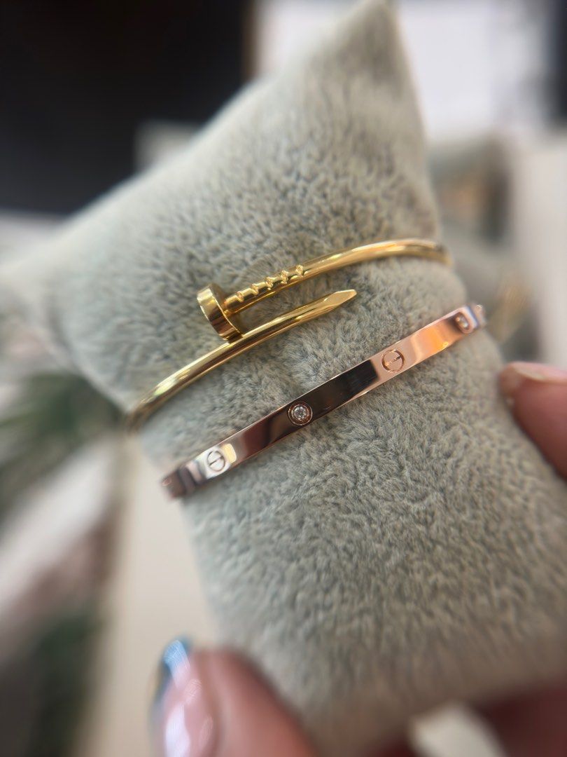 Love Bracelet 10 Diamonds in 18k Rose Gold Women s Fashion Jewelry Organisers Bracelets on Carousell