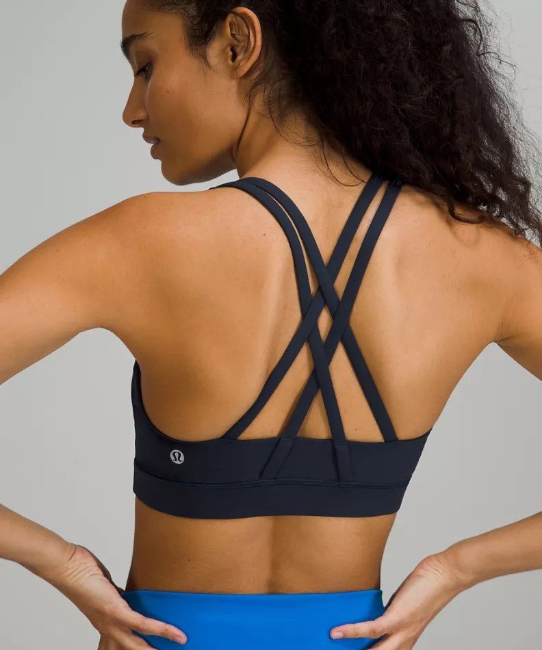 Authentic Lululemon Energy Sports Bra High Support B–DDD Cups true navy,  Women's Fashion, Activewear on Carousell