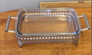 Marinex clear glass bowl with holder