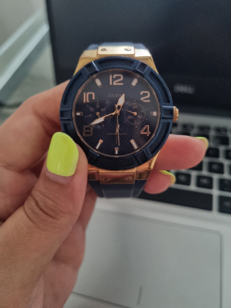 Michael kors ( Gold) and Guess( Blue) watches, Luxury, Watches on Carousell