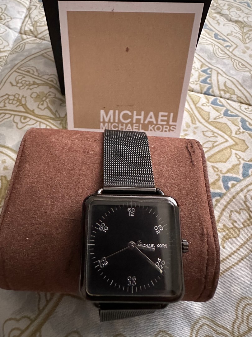 Michael Kors Black Square Mesh Watch