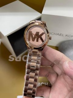 MK LOGO DIAL ROSEGOLD WITH GLITZ AUTHENTIC WATCH