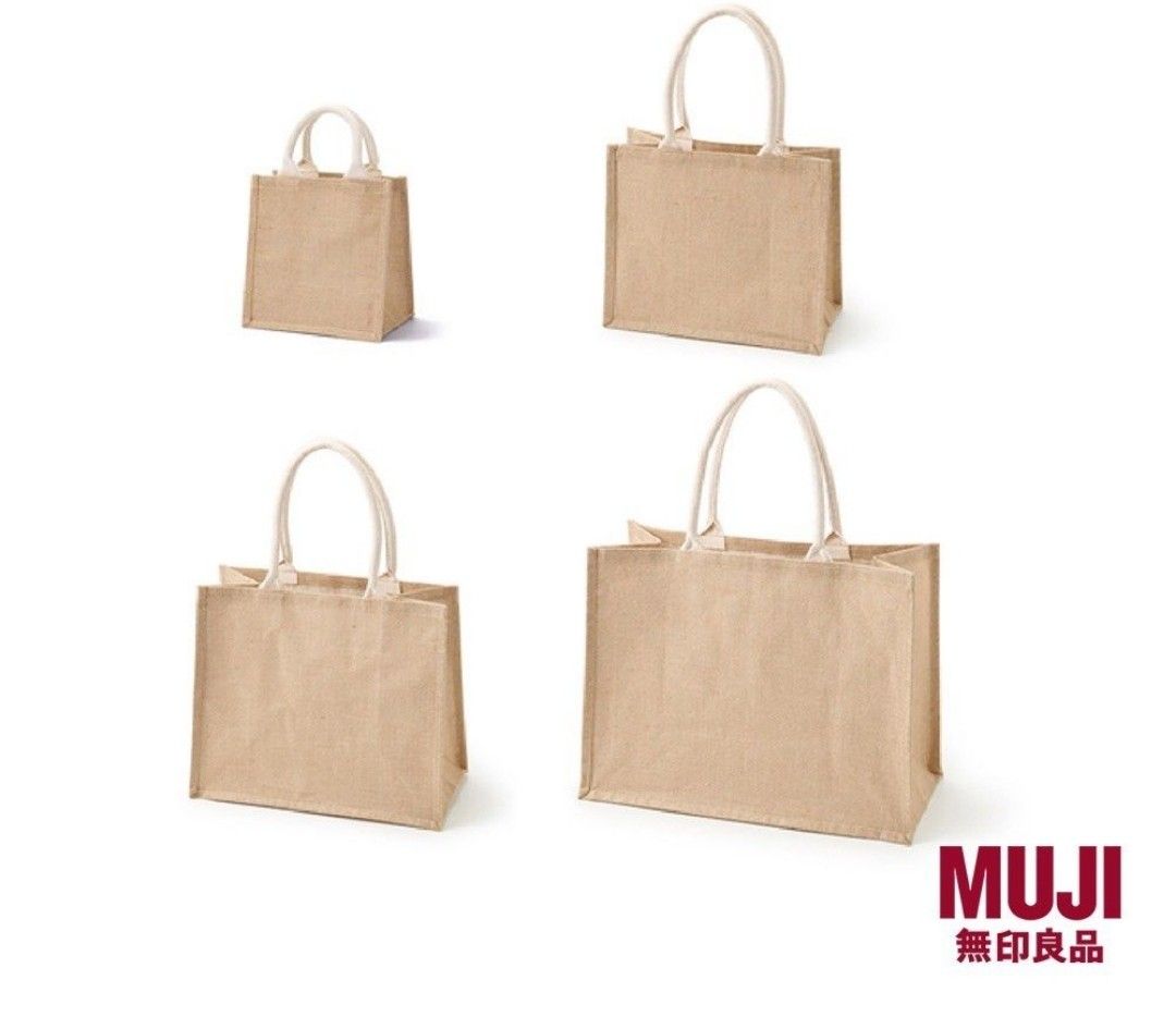 Muji Jute bag, Women's Fashion, Bags & Wallets, Tote Bags on Carousell