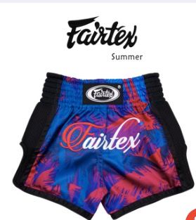 New Design Fairtex Muay Thai Boxing Shorts - BSK2102 "Summer" Pattern for sparring and training MMA k1 Size 8-10 years old