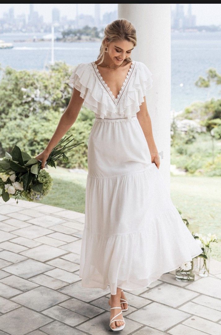 White maxi dress size 22 clearance