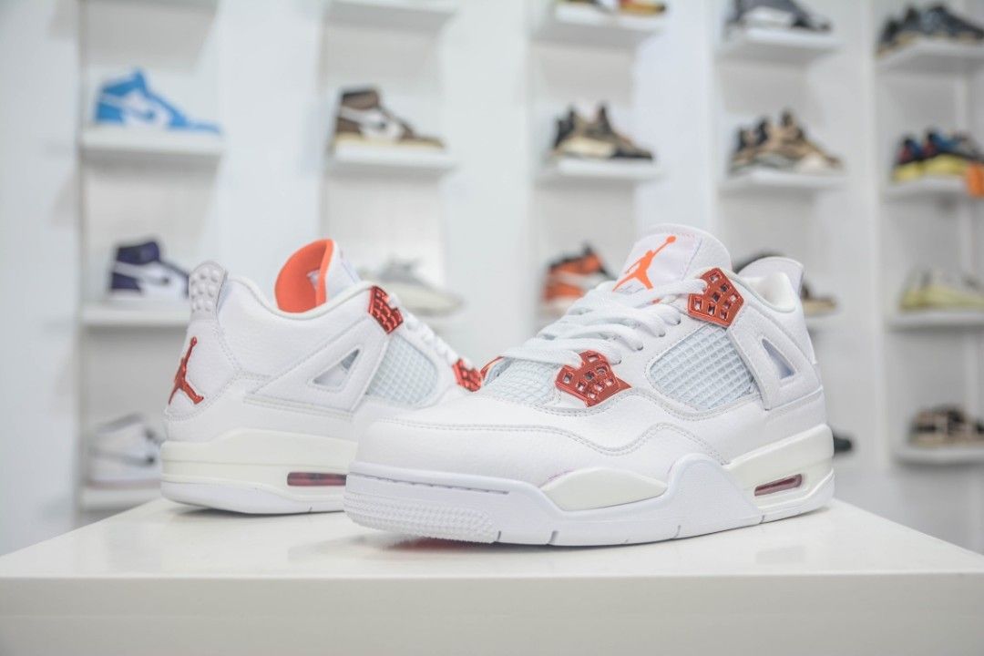 Jordan 4 sales white orange