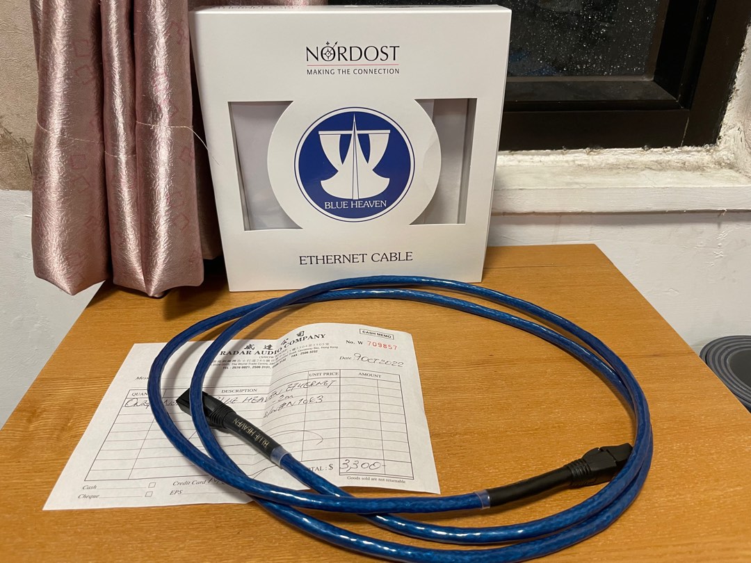 Nordost Blue Heaven Cable 2m 近全新 有單有盒有保, 音響器材, 其他音響配件及設備