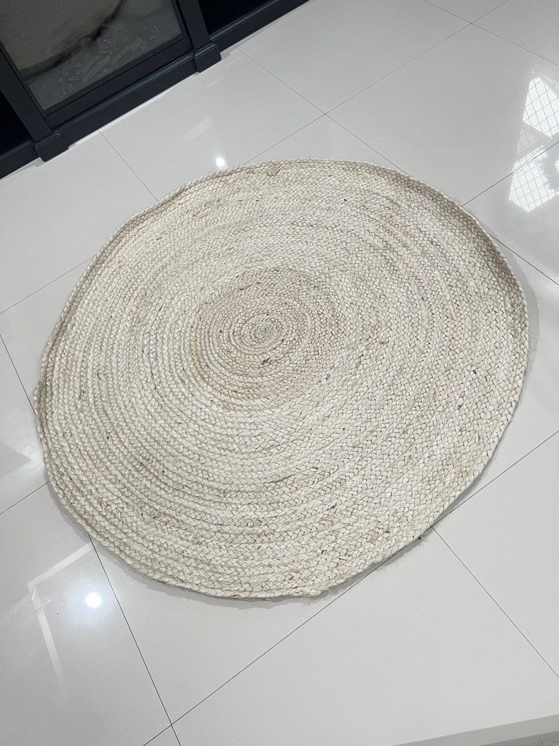 Nuloom Jute Rug Round 4FT, Furniture & Home Living, Home Decor, Carpets