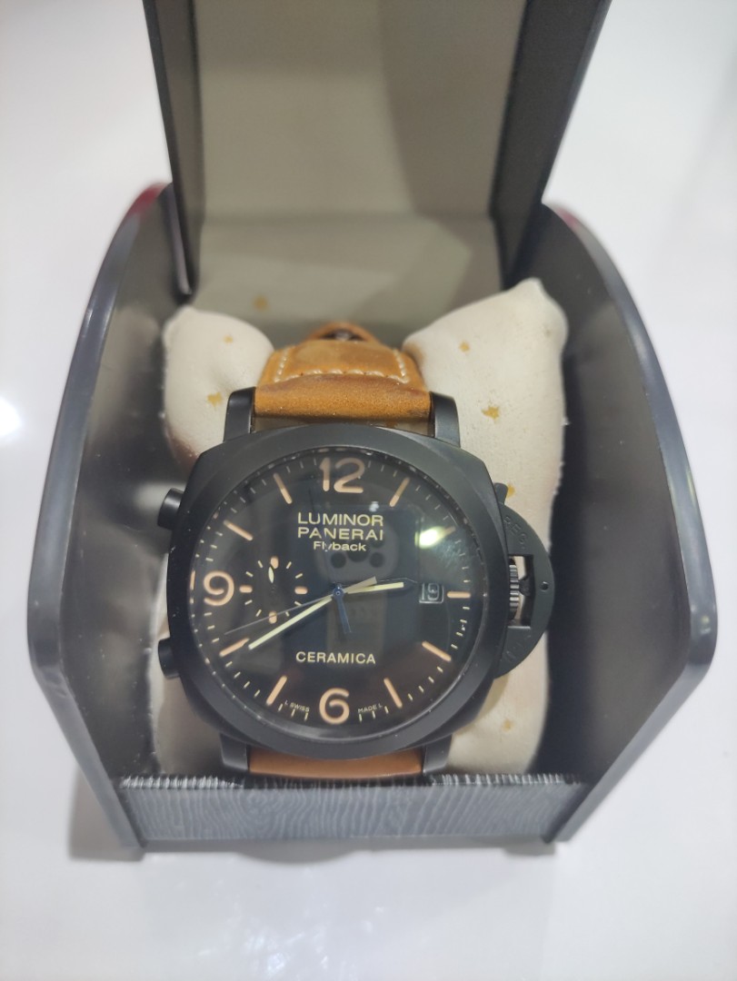 Panera Luminor Flyback Ceramica PAM 580, Men's Fashion, Watches ...