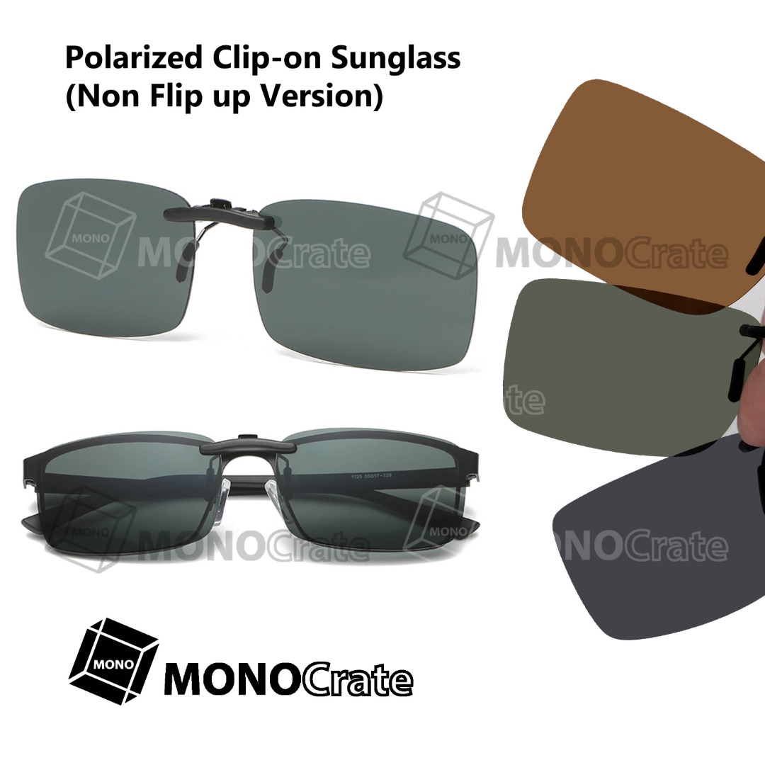 Polarized Clip on Sunglass Non flip up version Women s Fashion