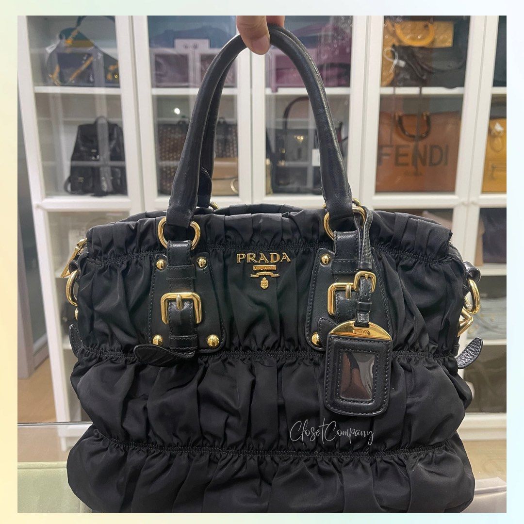 Prada Tessuto Saffiano Nero bag, Luxury, Bags & Wallets on Carousell