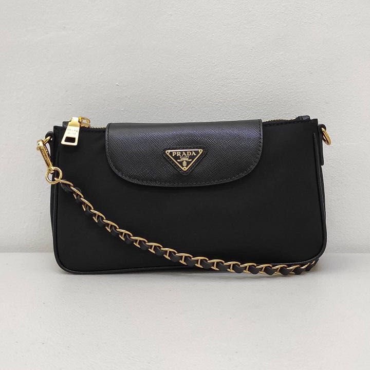 Prada Tessuto sling chain crossbody bag Women s Fashion Bags Wallets Cross body Bags on Carousell