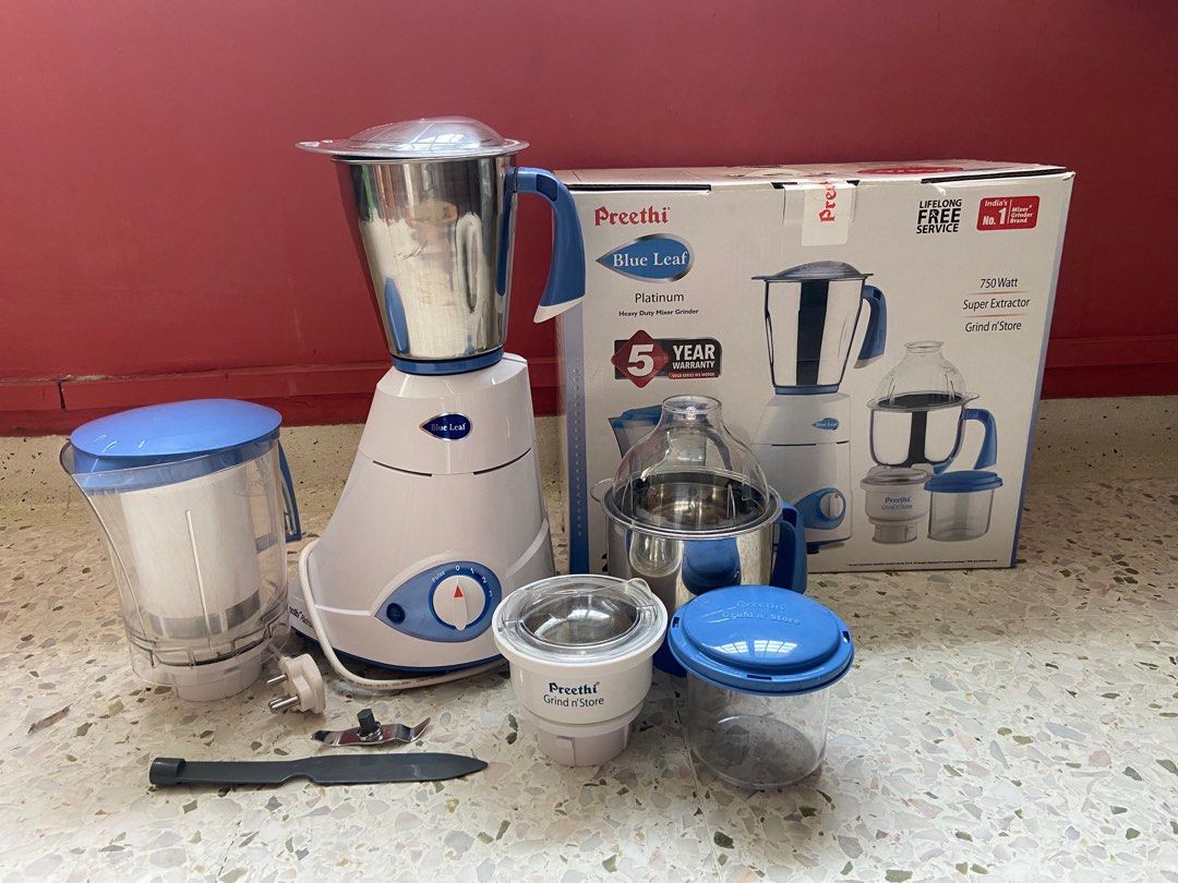 Preethi Blue Leaf Platinum Heavy Duty Mixer Grinder, TV & Home