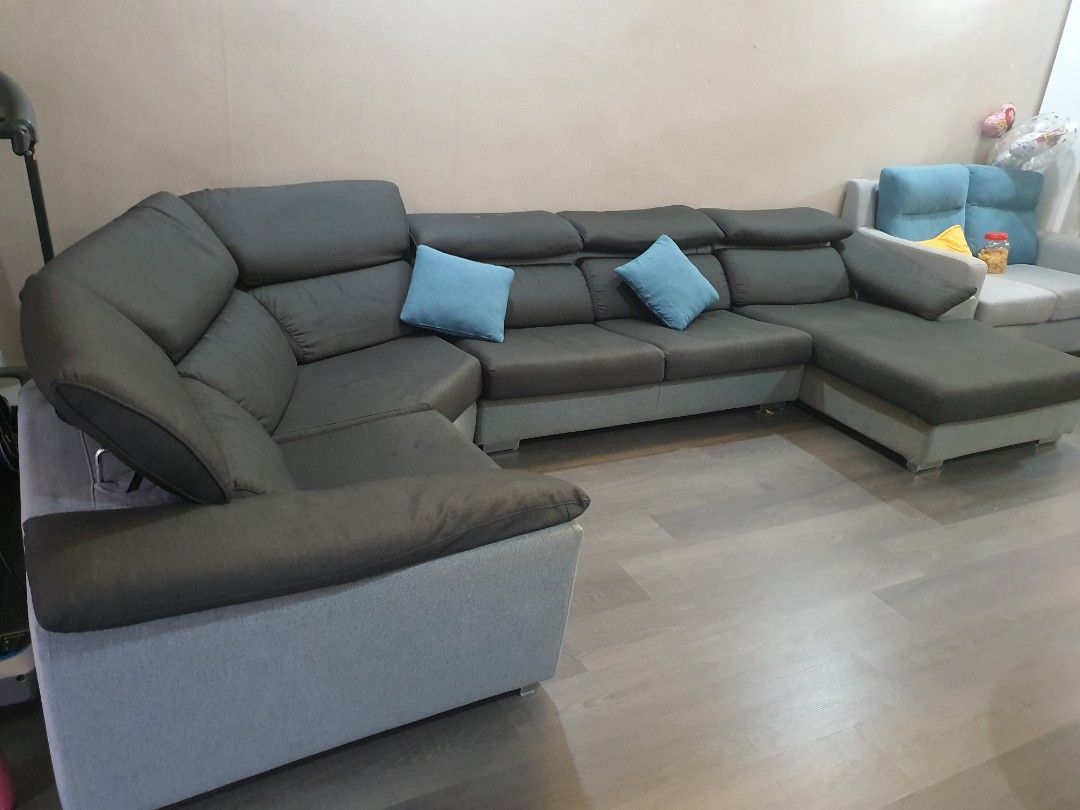 PreLoved Fabric Corner Sofa by MIVA Creation, Furniture & Home Living, Furniture, Sofas on