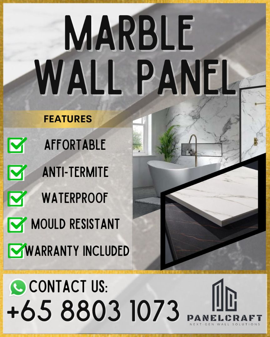 PVC Marble Wall Decorative Panel Waterproof, Heat and High Scratch