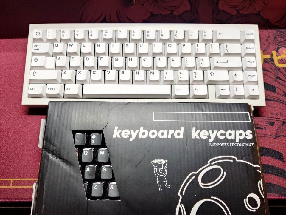 QK65 EWhite Blue Allu Plate with freebies, Computers & Tech, Parts