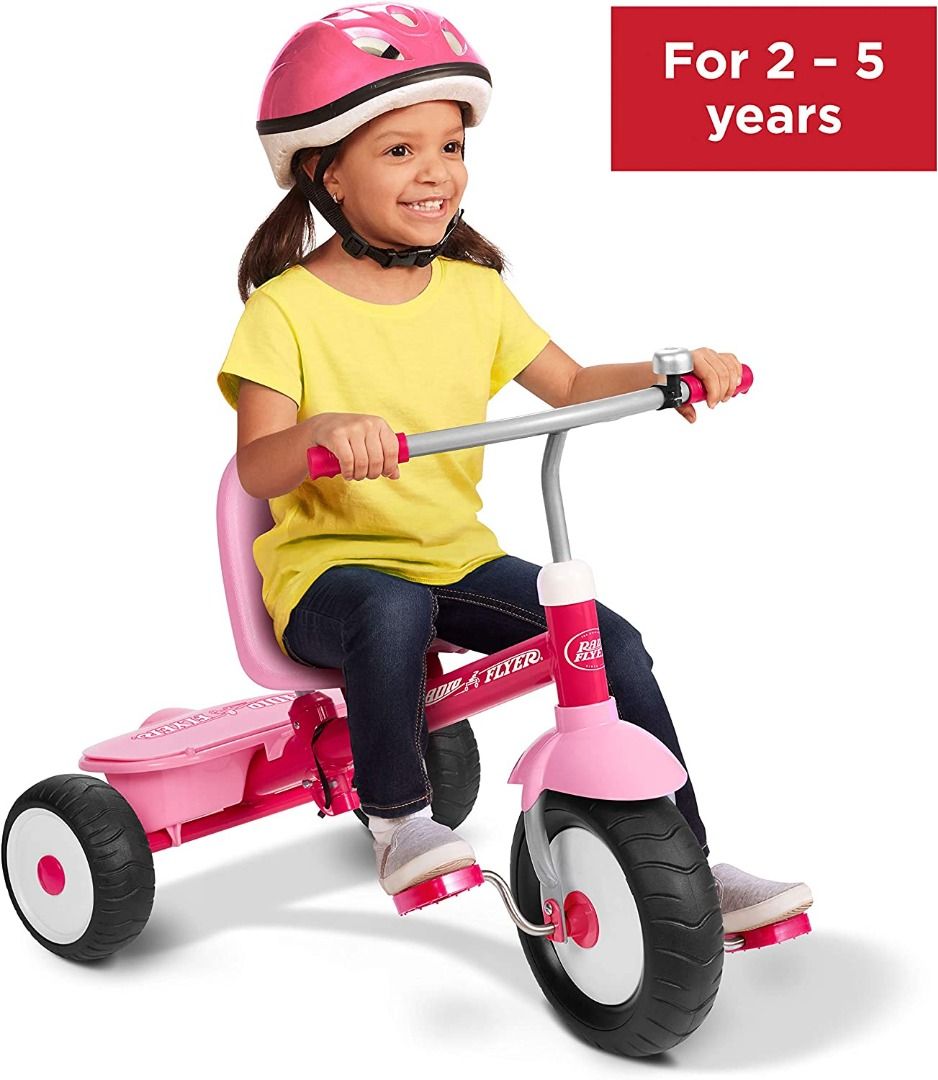 Radio Flyer Deluxe Steer Stroll Trike pink tricycle Hobbies