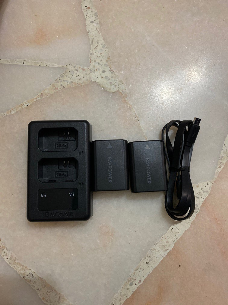 RAVPOWER camera battery charger set for SONY NPFW50, Photography