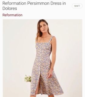Reformation brand new Persimmon Midi