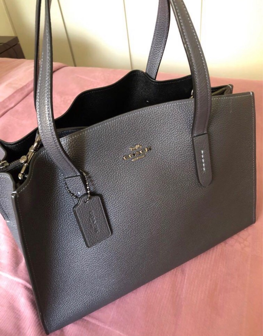 Coach Penelope signature black grey carryall handbag shoulder bag purse |  Purses and bags, Shoulder bag, Handbag