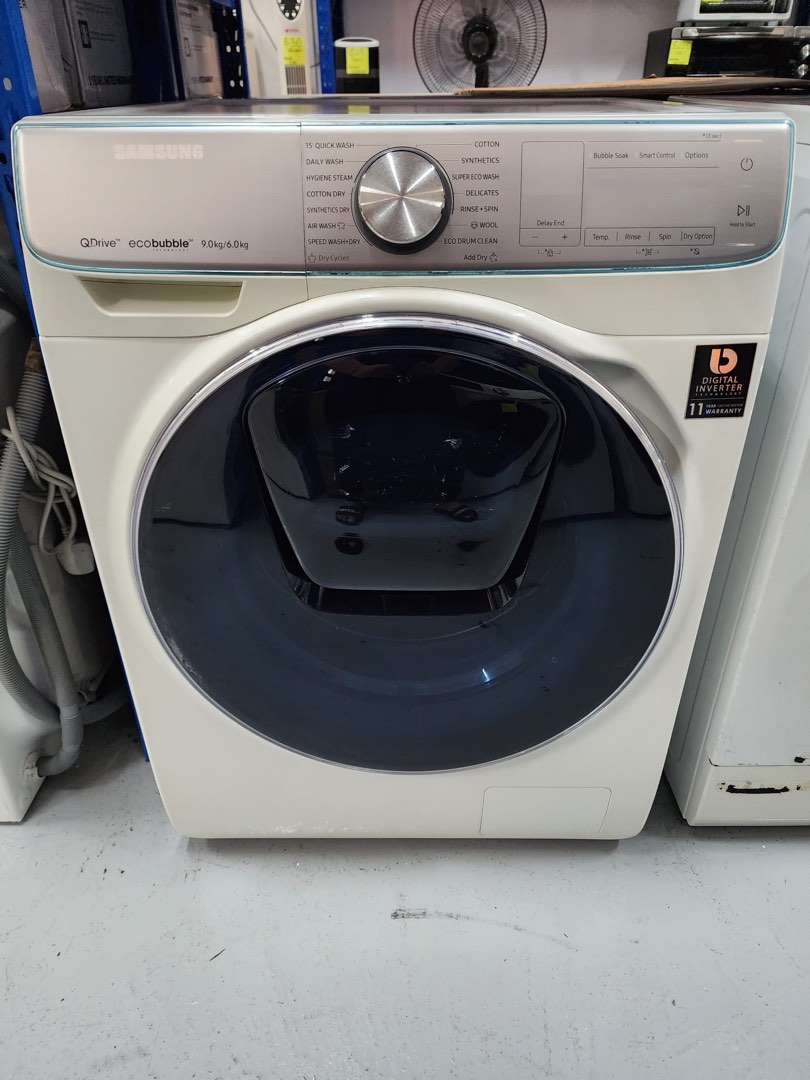 Samsung 9Kg/6Kg Washer & Dryer Addwash Front Load Washing Machine, TV & Home Appliances, Washing