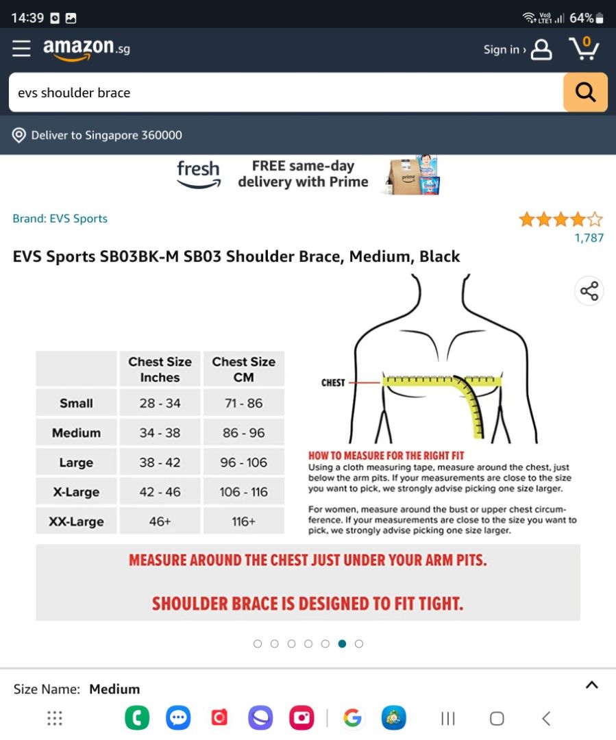 Sbo3 shoulder brace medium