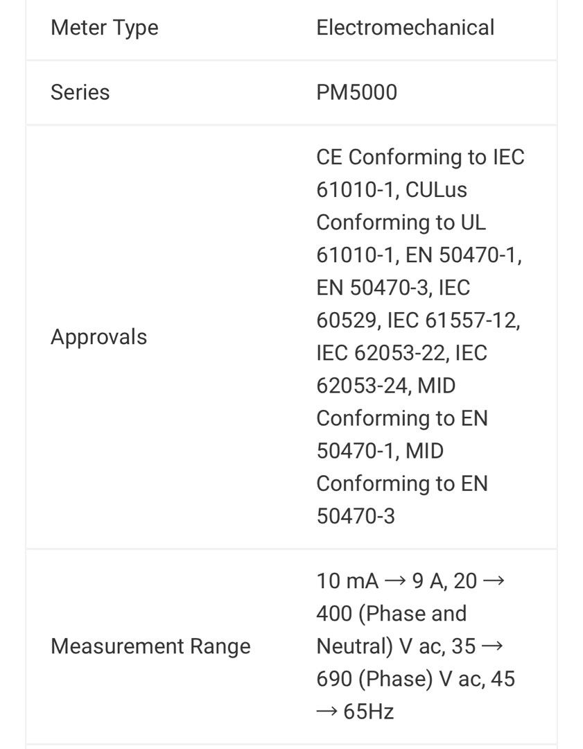 Schneider Electric 3 Phase LCD Energy Meter, Type Electromechanical, 電腦