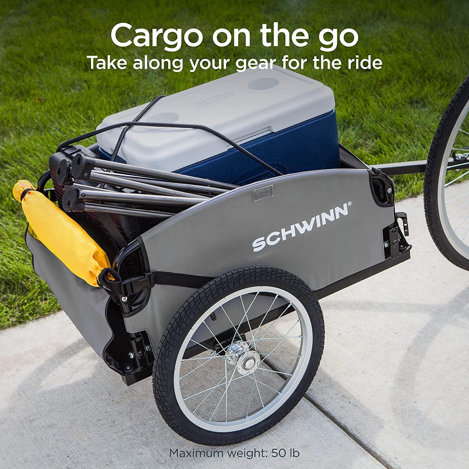 Schwinn Day Tripper Cargo Bike Trailer Folding Frame Quick