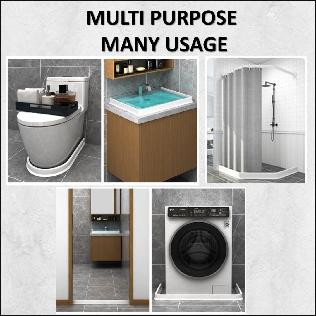 [SG STOCK] Silicon Water Blocker | Toilet Shower Curb | Water Stopper ...