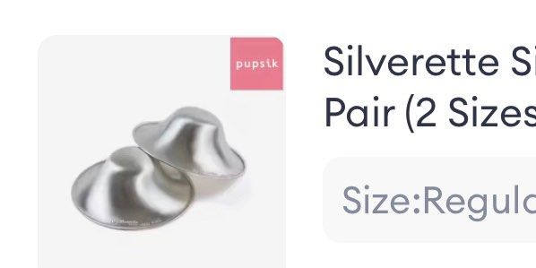 Silverette Silver Nursing Nipple Cup Regular Size, Babies & Kids