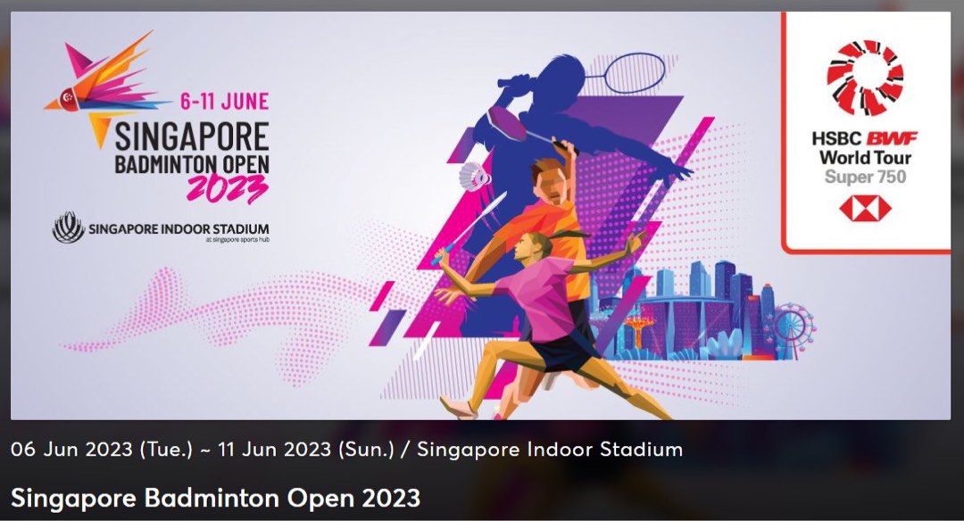 Singapore Badminton Open 2023 Season Tickets, Tickets & Vouchers, Event