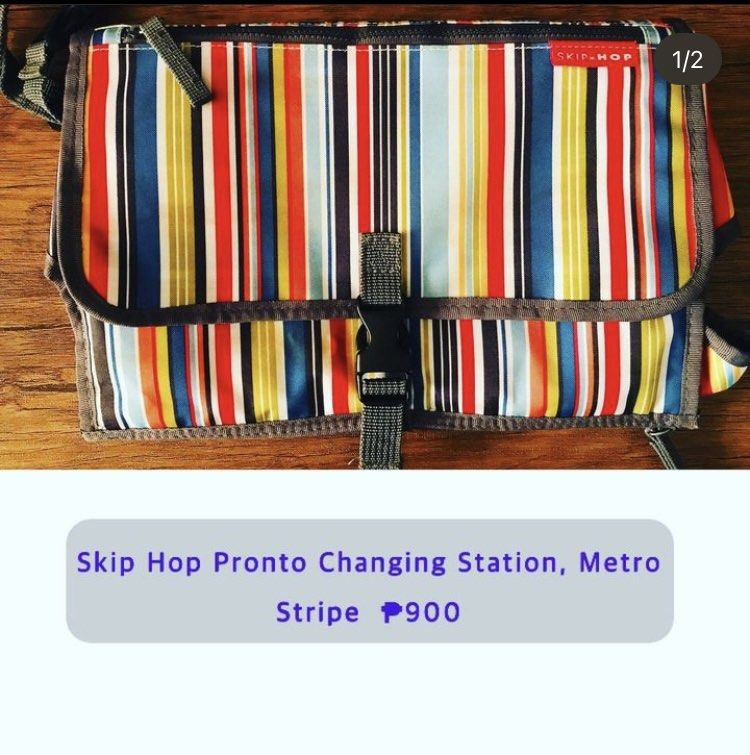 Skip Hop Pronto (Category: Changing Mats & Accessories) located in Antipolo. Submitted by poponj05 (Listing ID 1222063335, Image 1). Description: WYSIWYG Check our Shopee for COD deliveries (prices there may vary) click the link below to visit our shop. https://shopee.ph/poponj 🔥 Meet ups 🔥 ✅️-Sta.Lucia East Mall Cainta, Rizal ✅️-Ayala Feliz Marikina, City ✅️-SM Masinag, Antipolo City Lalamove or Grab: Delivery fees care of buyer.
