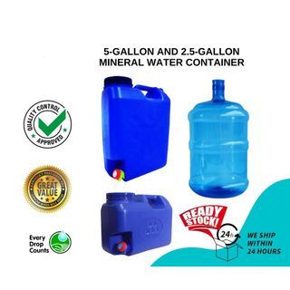 SLIM & ROUND WATER BOTTLE CONTAINER  ( 2.5 Gallon / 5 Gallon ) 🇵🇭