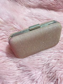 Sparkly Dusty Pink Clutch