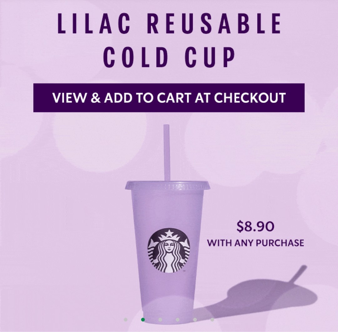 Qoo10 - North America Starbucks Recycled Recycled Glass Cold Cup 473mL  Purple  : Kitchen