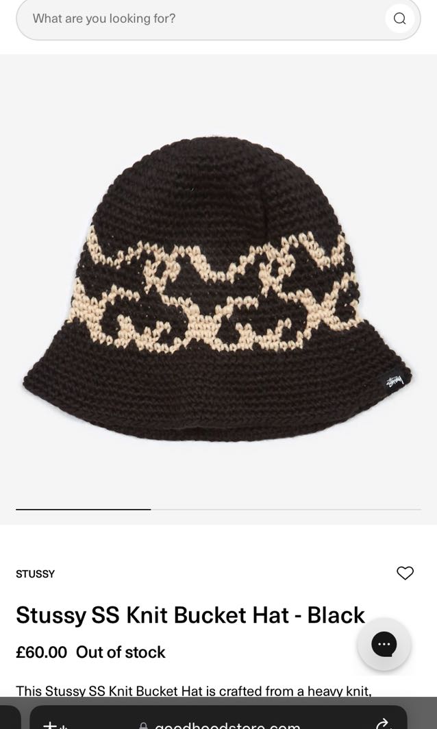（已售出）Stussy SS Knit Bucket Hat 針織漁夫帽, 他的時尚, 手錶及