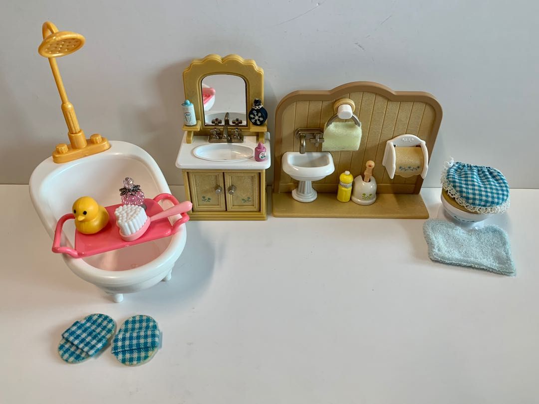 Sylvanian Bathroom Set, Hobbies & Toys, Toys & Games on Carousell