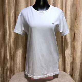 TOMMY HILFIGER ROUNDNECK WOMEN’S BLOUSE SHIRTS WHITE (Please view all photos and read description)