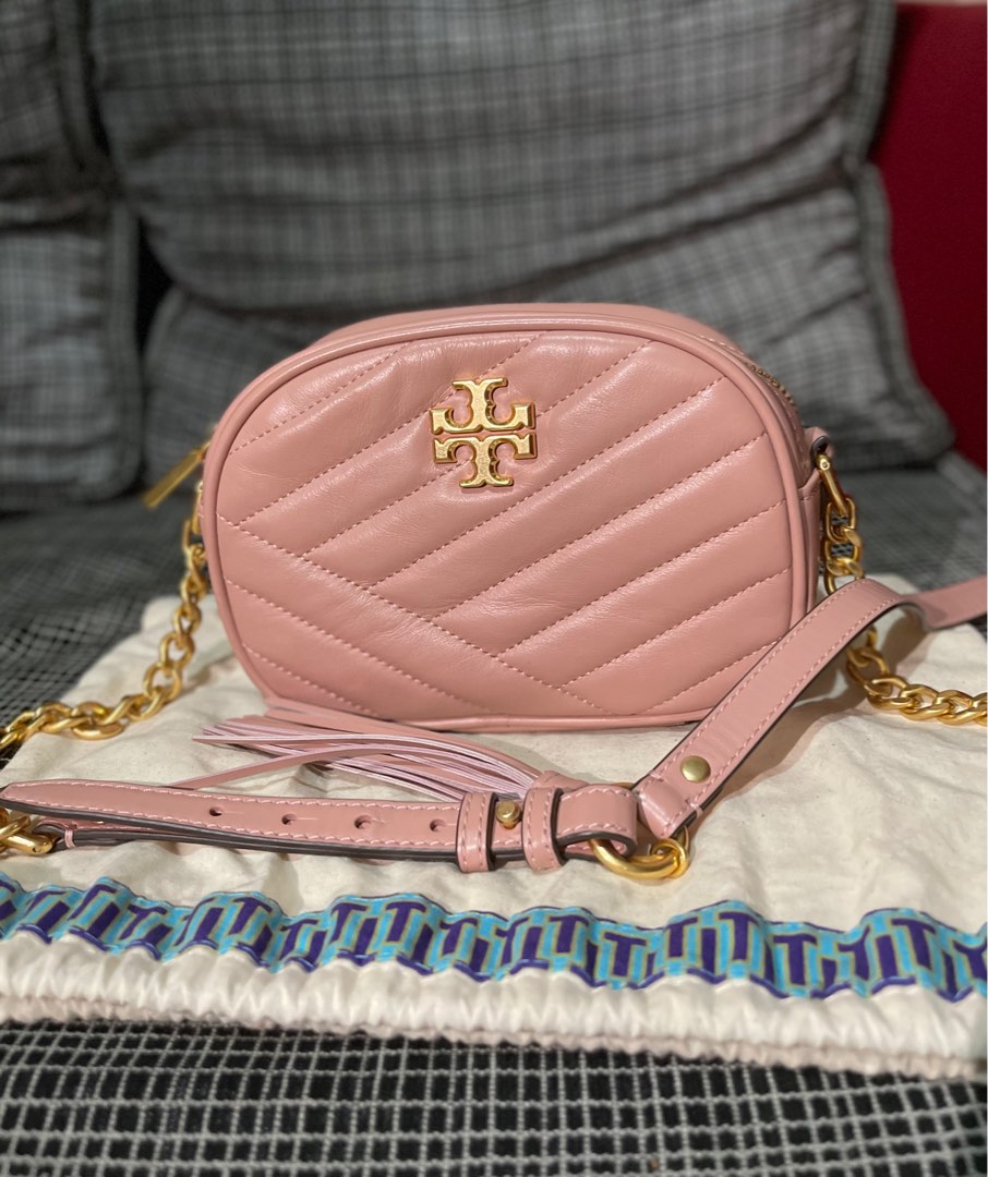 Tory Burch Kira Leather Camera Bag In Pink