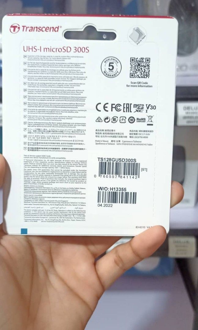Transcend 128GB MicroSD USD300s Class10 TS128GUSD300S (Category: Memory & SD Cards) located in Makati City. Submitted by techubstoreandaccessories (Listing ID 1222233442, Image 2). Description: Transcend 128GB MicroSD USD300s Class10 TS128GUSD300S Onhand ready to ship‼️‼️ ✅BRANDNEW ORIGINAL & SEALED ✅ACTUAL PICTURE POSTED ✅ACCEPT WALK IN/PICK UP CLIENT (Mon-Fri 8am-7pm)( Saturday10am-4pm) 📍Location: Evangelista St. Makati City ✅ACCEPT BULK ORDER