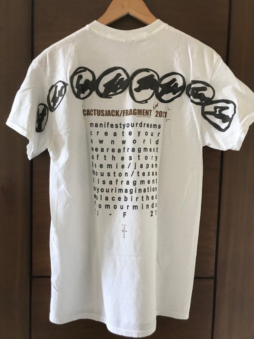 Cream - Cactus Jack By Travis Scott For Fragment Manifest T-Shirt - Size  Medium