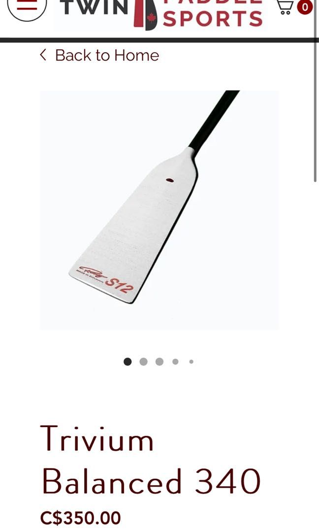 Trivium Balanced 340 Dragon Boat Paddle BLACK WITH PFD AND SEAT PAD