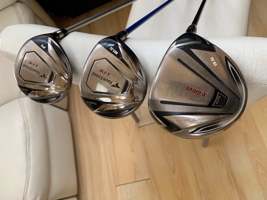 Used Tourstage Golf Mens Club Set of Driver and Woods, Sports Equipment,  Sports & Games, Golf on Carousell