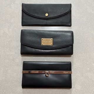 Victoria Secret, Michael Kors, Salvatore Ferragamo Long Leather Wallet