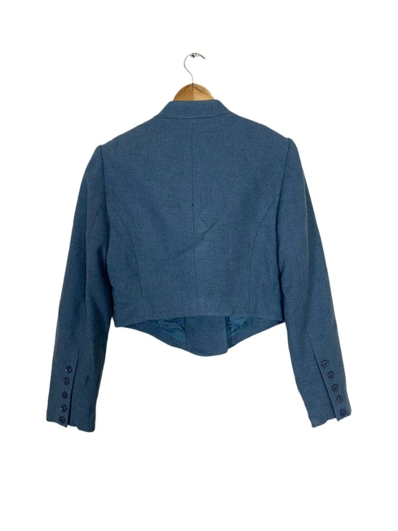 Vintage Givenchy Made In Japan Cropped Wool Women Jacket Double Breasts  Button Blazer Stylish Outerwear, Women's Fashion, Coats, Jackets and  Outerwear on Carousell
