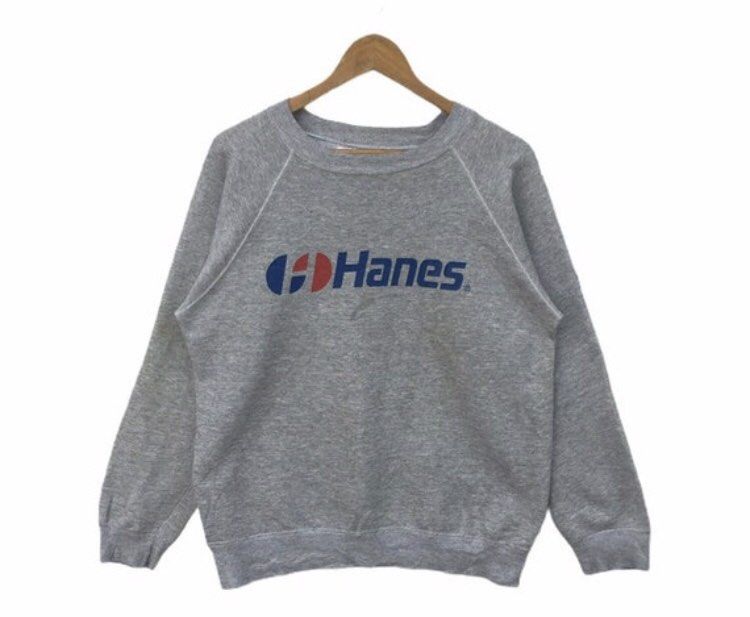 Vintage Hanes Activewear Sweatshirt Big Logo